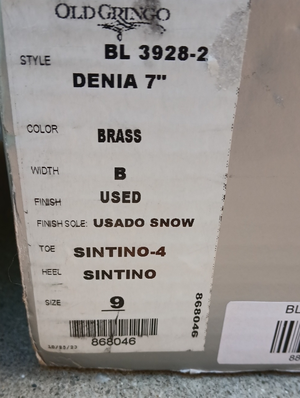 Old Gringo Denia Sz 9 - Picture 11 of 14
